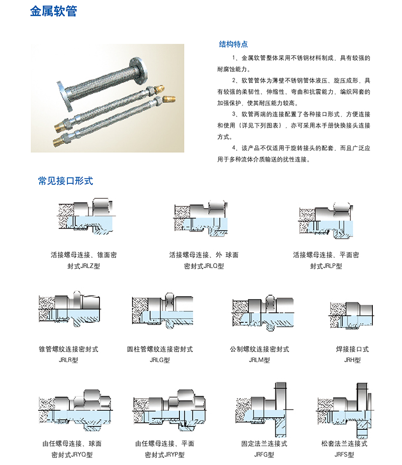 金屬軟管技術(shù)參數(shù)